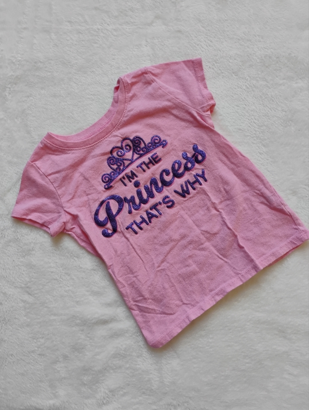 Pink & Purple Glitter Graphic Tee | I'm The Princess That's Why T-shirt | 3T